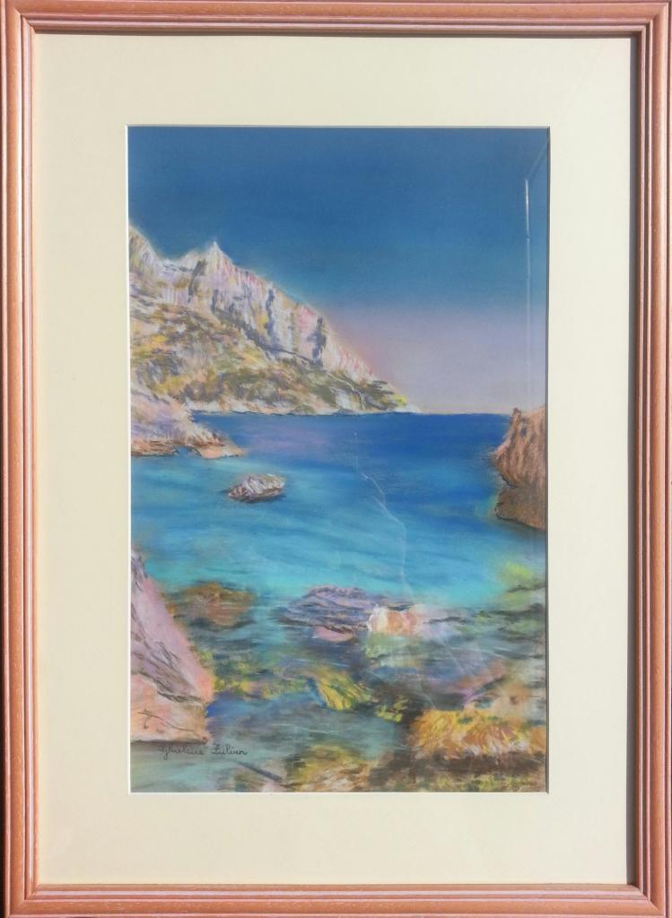 Reflets de Méditerranée - pastel 65x48 cm