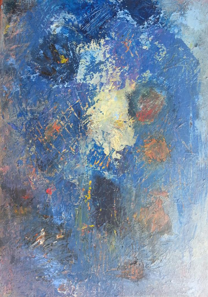 Bleu - acrylique 55x38 cm