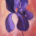 Iris bleu - acrylique 80x40 cm