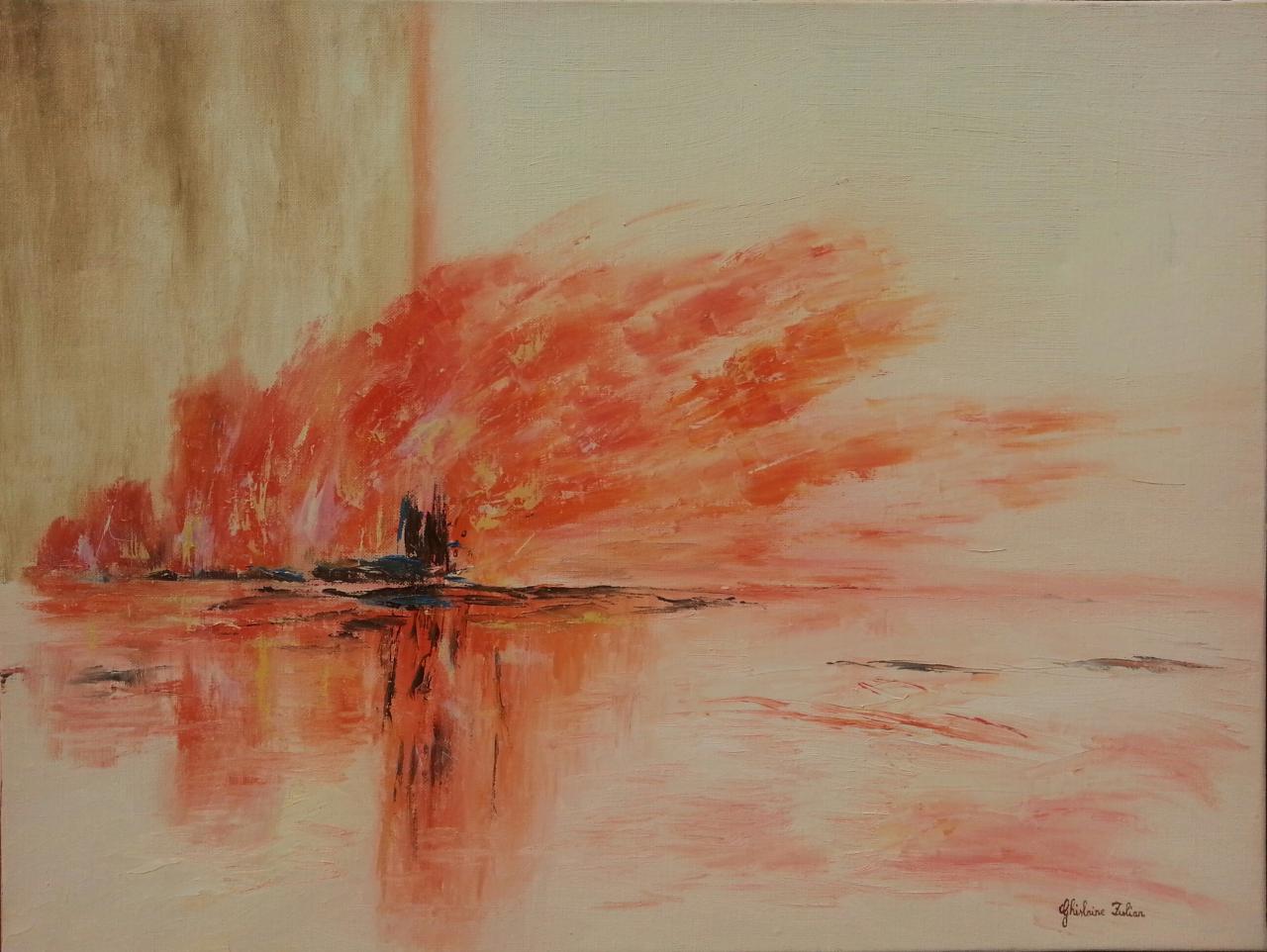 The Gulf's disaster - huile 61x46 cm